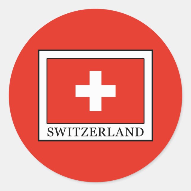 Switzerland Classic Round Sticker (Front)