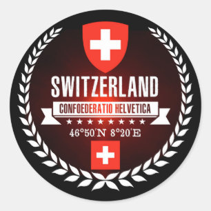 Switzerland Classic Round Sticker