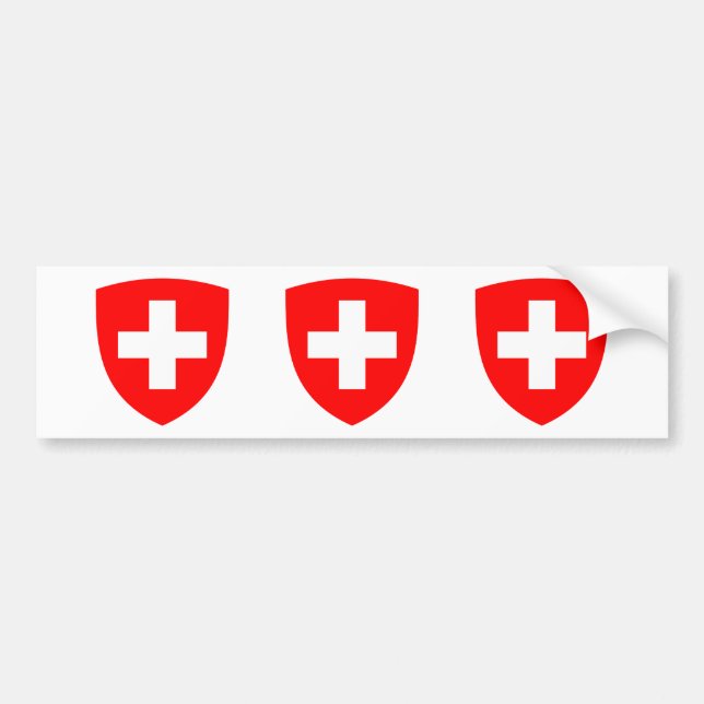 Switzerland Coat of Arms Bumper Sticker (Front)