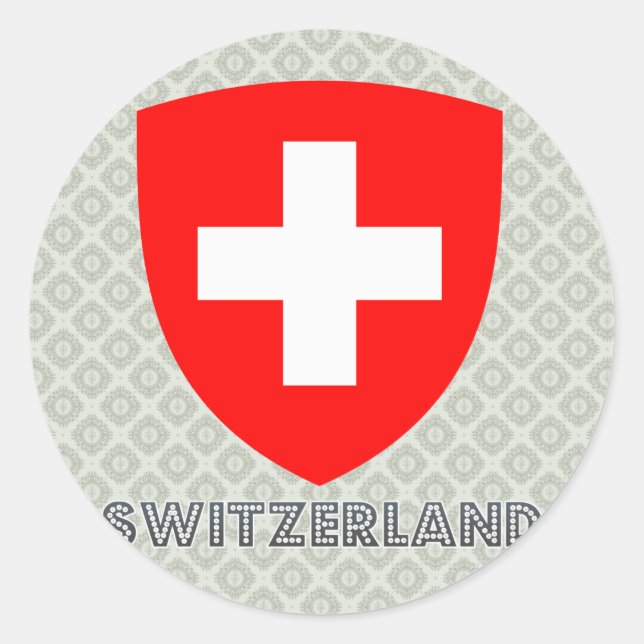 Switzerland Coat of Arms Classic Round Sticker (Front)