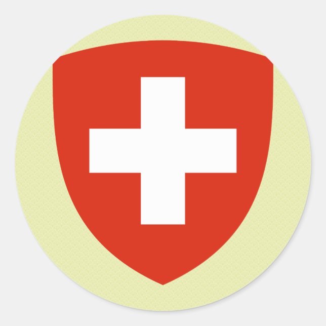 Switzerland Coat of Arms detail Classic Round Sticker (Front)