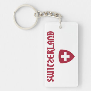 Switzerland + Coat of Arms Key Ring
