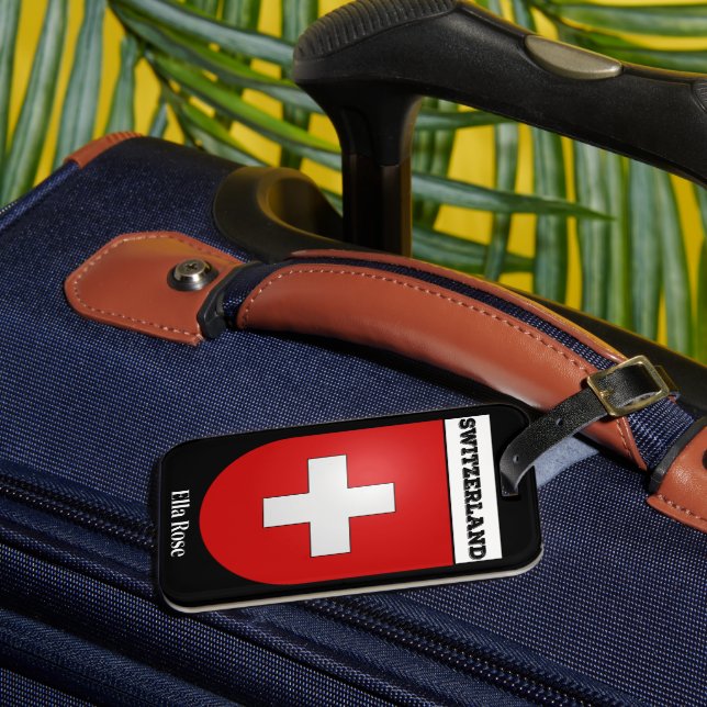 Switzerland Coat of Arms Luggage Tag (Front Insitu 3)