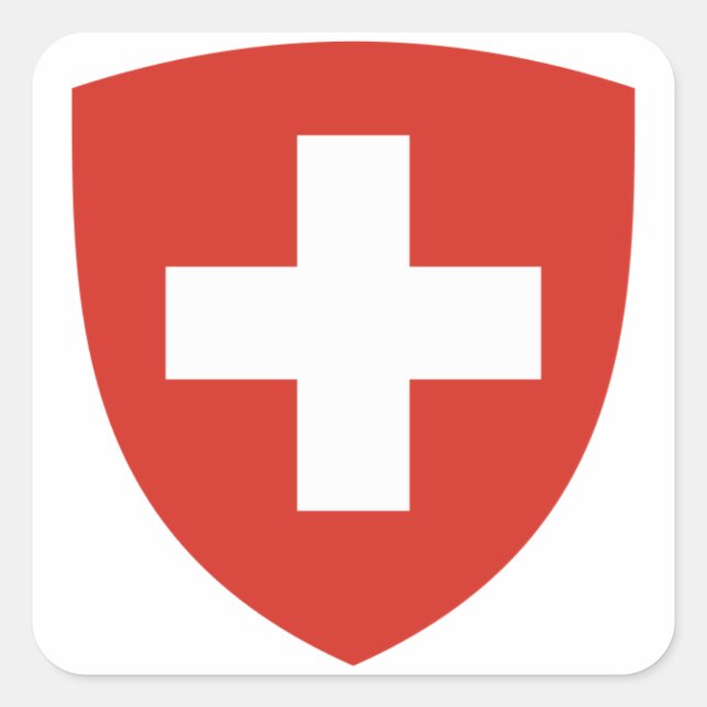 Switzerland Coat of Arms Square Sticker (Front)