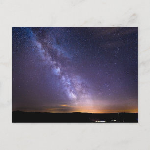 Switzerland Colourful Starry Night Sky Postcard
