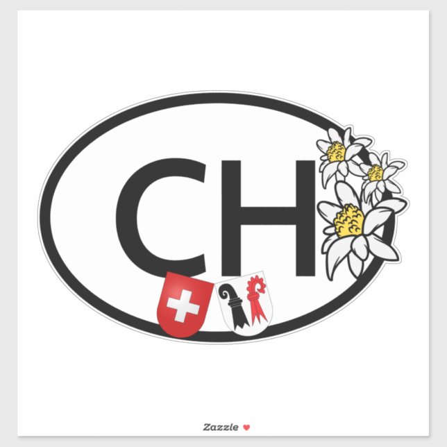 Switzerland Country Code. Swiss & Basel Crests (Sheet)