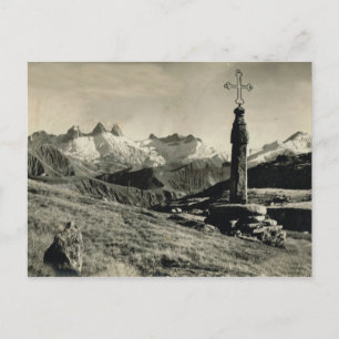 Switzerland,Cross on the mountain, Jungfrau Region Postcard