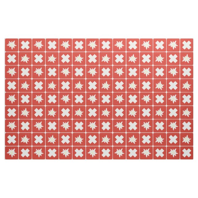 Switzerland Edelweiss pattern Fabric (Fat Quarter)