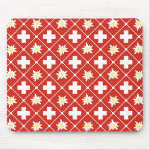 Switzerland Edelweiss pattern Mouse Mat