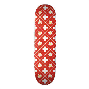Switzerland Edelweiss pattern Skateboard
