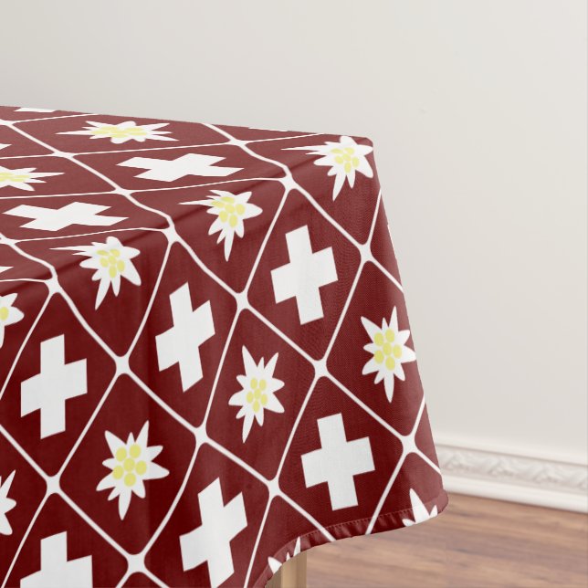 Switzerland Edelweiss pattern Tablecloth (In Situ)