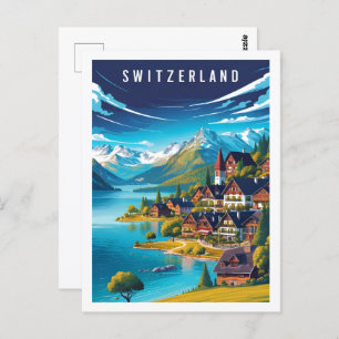 Switzerland Famous Travel Place Postcard
