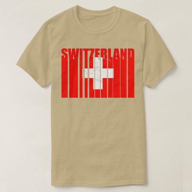 Switzerland Flag1 T-Shirt (Design Front)