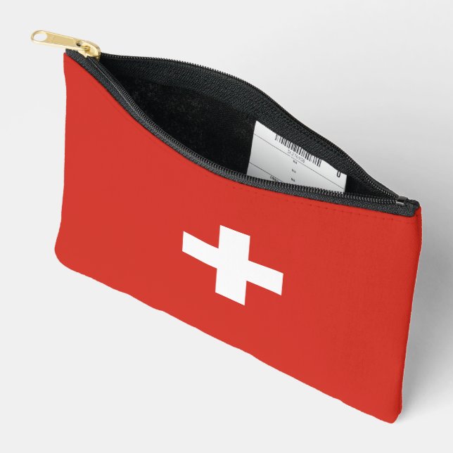 Switzerland flag accessory pouch (Open)
