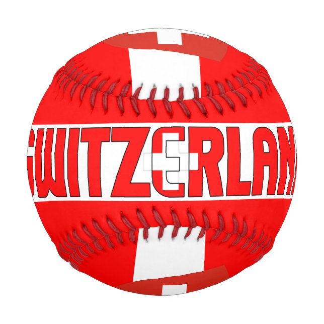 Switzerland Flag and Coat of Arms Patriotic Baseball (Front)