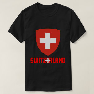 Switzerland Flag and Coat Of Arms Patriotic T-Shirt