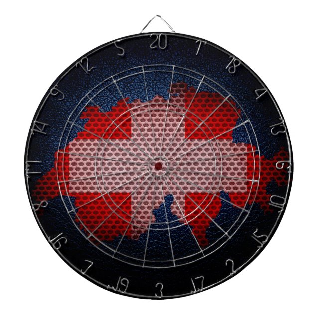 Switzerland Flag and Map Dartboard (Front)