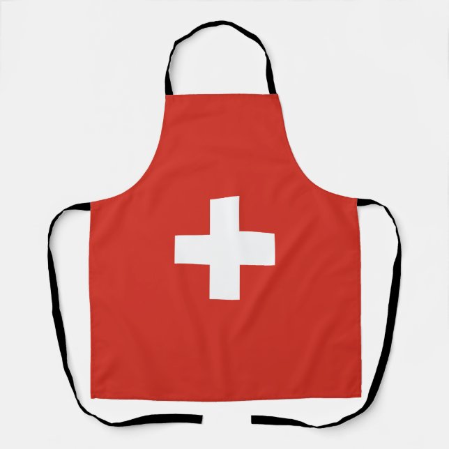 Switzerland flag apron (Front)