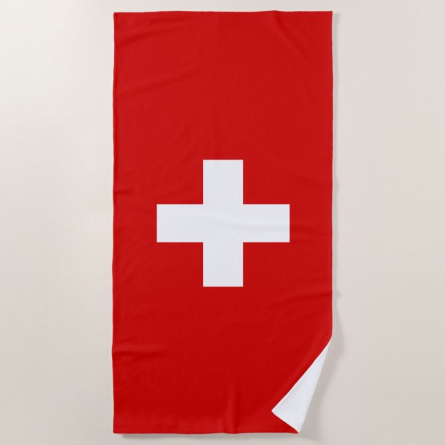 Switzerland flag beach towel (Front)