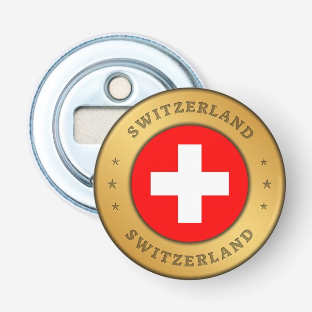 Switzerland Flag Bottle Opener (Front)