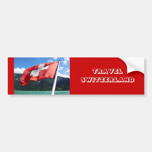 Switzerland flag bumper sticker (Front)
