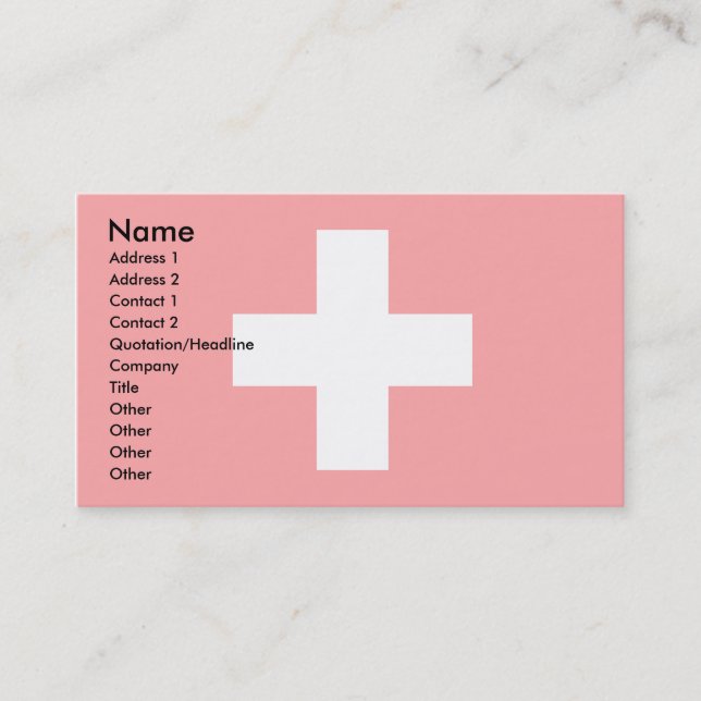 Switzerland Flag Business Card (Front)