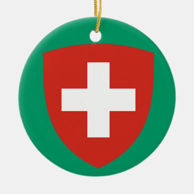 SWITZERLAND Flag Christmas Ornament (Front)