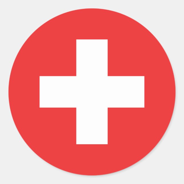 Switzerland Flag Classic Round Sticker (Front)