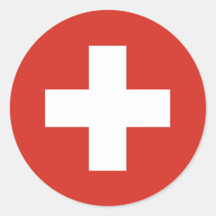 Switzerland Flag Classic Round Sticker