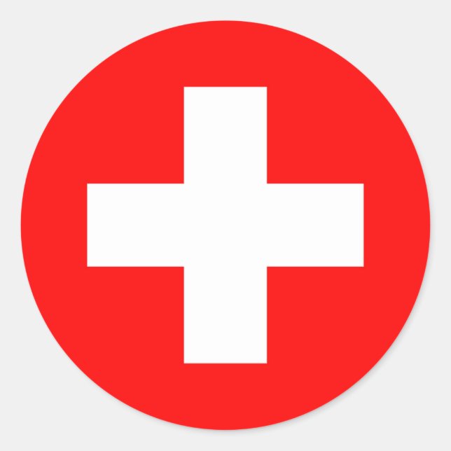Switzerland Flag Classic Round Sticker (Front)