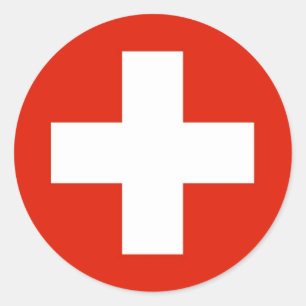 Switzerland flag classic round sticker