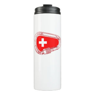 Switzerland Flag Climbing Carabiner Thermal Tumbler