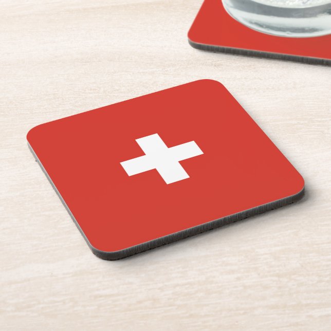 Switzerland flag coaster (Left Side)