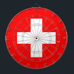 Switzerland Flag Dartboard<br><div class="desc">Switzerland Flag</div>