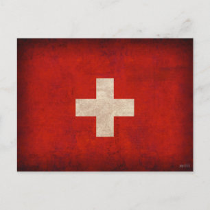 Switzerland Flag Distressed Postcards