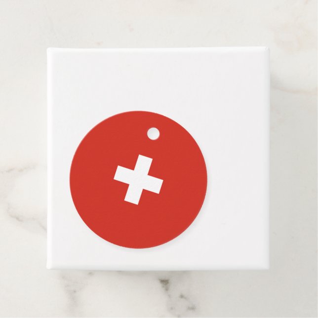 Switzerland flag favour tags (In Situ)