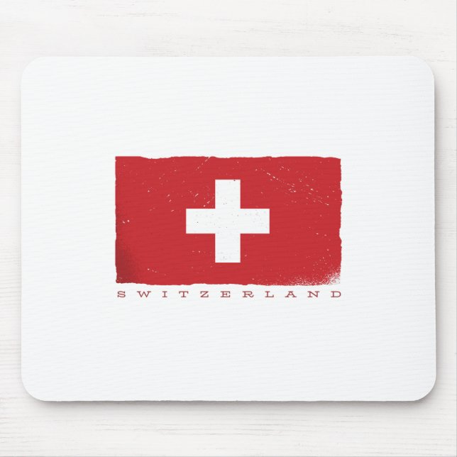SWITZERLAND Flag For Swiss Lover Mouse Mat (Front)