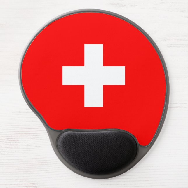 Switzerland Flag Gel Mouse Mat (Front)