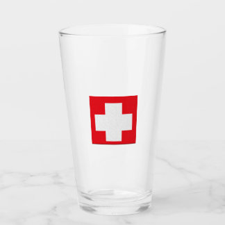 Switzerland Flag Glass