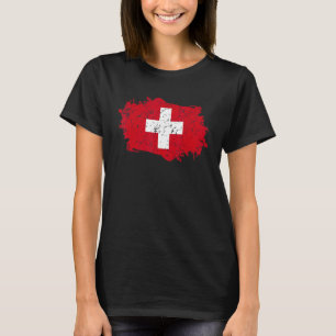 Switzerland Flag Grunge Country Flag Switzerland T-Shirt