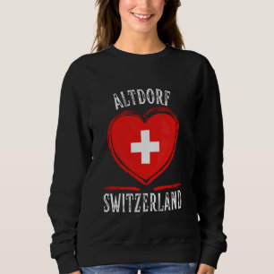 Switzerland Flag Heart Altdorf City Sweatshirt