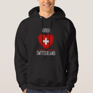 Switzerland Flag Heart Arbon City Hoodie