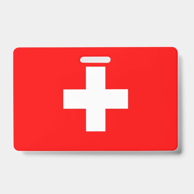 Switzerland Flag ID Badge (Front)