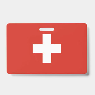 Switzerland flag ID badge