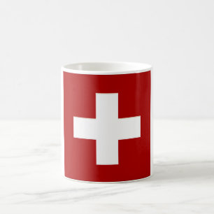 Switzerland Flag in Chrome Grapphics Coffe Mug