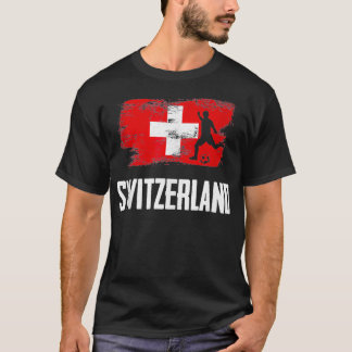Switzerland Flag Jersey Swiss Soccer Team Swiss, M T-Shirt