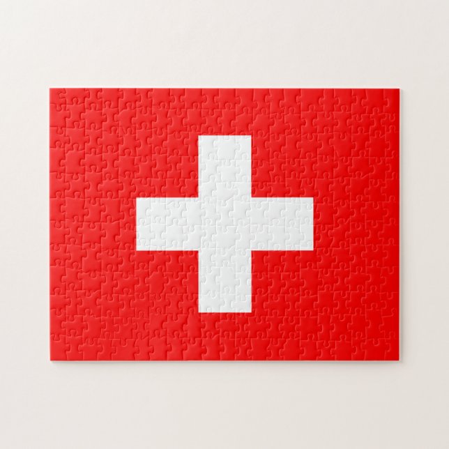 Switzerland Flag Jigsaw Puzzle (Horizontal)