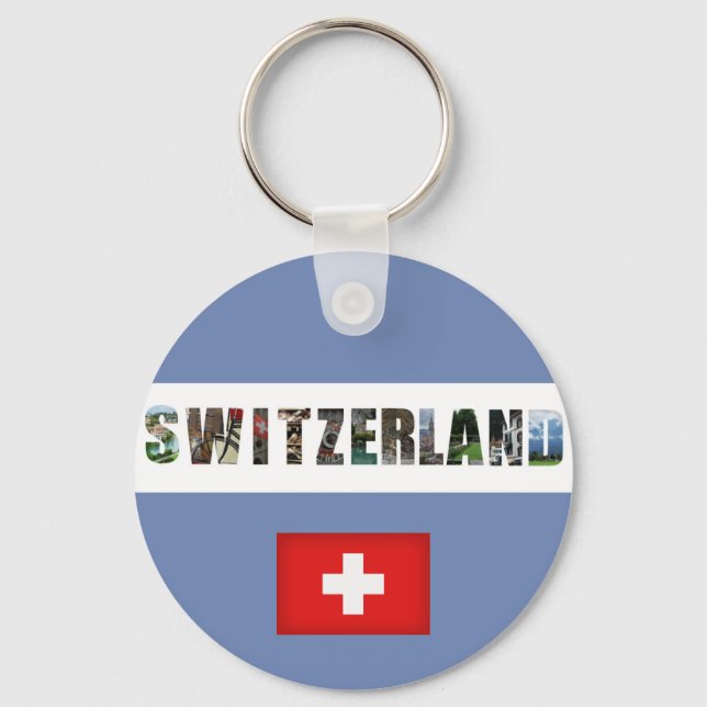 Switzerland Flag Key Ring (Front)