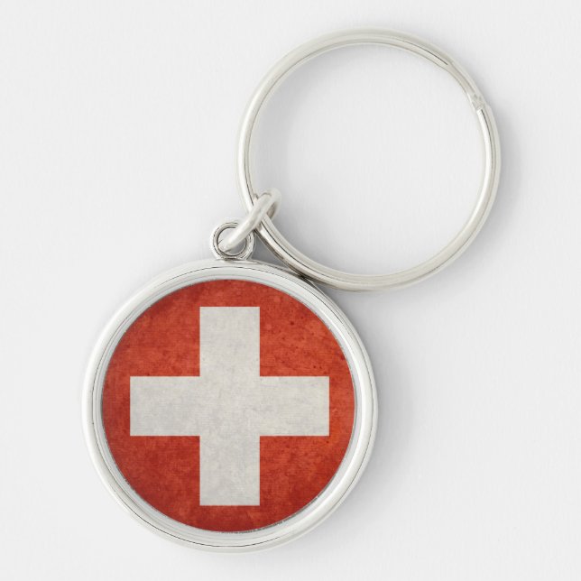 Switzerland Flag Key Ring (Front)