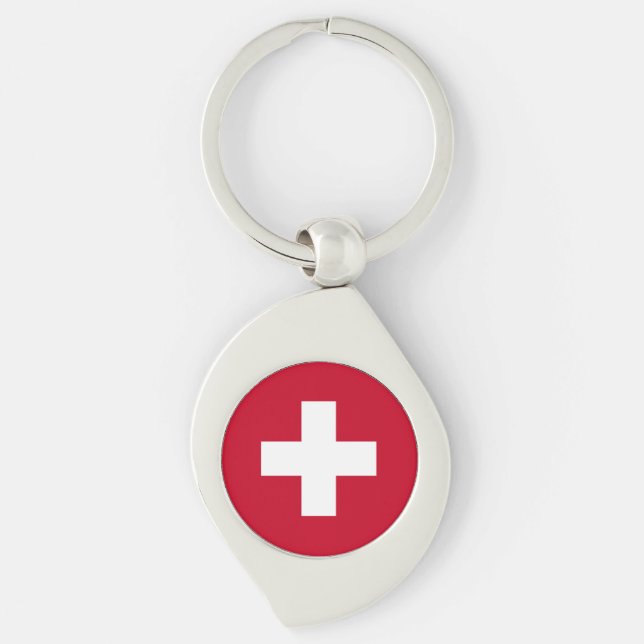 Switzerland Flag Key Ring (Front)